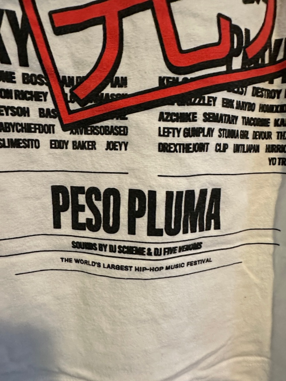 Zushi 2025 Peso Pluma Hip Hop Rolling Loud x Zushi Tour Graphic Tshirt XL - Picture 2 of 7